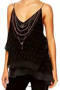 Camilla Franks Multi Layer V Neck Top In Lucky Stars- XS AFW15 FOR $31 OFF - Picture 1 of 13