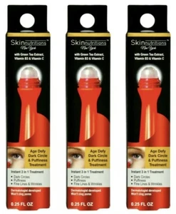 3x Skin Nutritions Eye Serum Age Defy Dark Circle Puffiness Green Tea Peptides - Picture 1 of 4