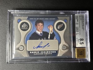 ALEXANDER OVECHKIN BGS 8.5 2005-06 SP GAME USED EXCLUSIVES SILVER ROOKIE AUTO /5