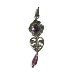 Vintage Sterling Silver Pendant/Purple Stone/925 - Bild 1 von 8