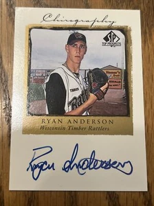 SP Top Prospects 1999 quirografía Ryan Anderson sonajeros automáticos de madera - Imagen 1 de 2