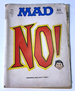 Vintage Mad Magazine Décembre 1971 #147 Âge du Bronze