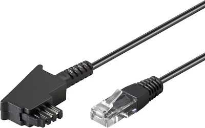 3m Anschlusskabel TAE F Stecker auf RJ45 Stecker DSL VDSL Router Kabel Telefon - Bild 1 von 4