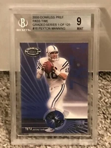 2000 Donruss Preferred Pass Time #16 - PEYTON MANNING - BGS 9 Mint - COLTS #/500 - Picture 1 of 2
