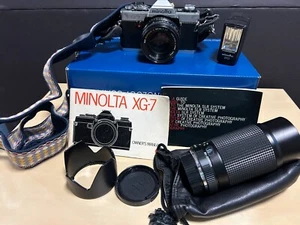 Minalta XG-7 35mm SLR Camera w/ Rokkor X 50 and Zoom Lens - Picture 1 of 8