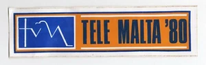 Adesivo TELE MALTA 80 Tv Radio Private Vintage STICKER Televisione 1980 - Foto 1 di 1