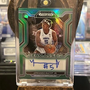 2022 Panini Prizm Draft Picks Armando Bacot JR Green Prizm Penmanship #CP-ABJ 🔥 - Picture 1 of 5