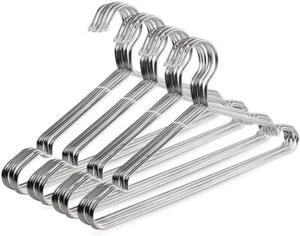 40 Pack Wire Coat Hangers Stainless Steel Heavy Duty Metal Clothes Suit Hanger - Picture 1 of 6