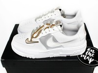 Nike Air Force 1 Pixel Desert Sand Beige White Blue UK 3 4 5 6 7 8 9 US New  | eBay