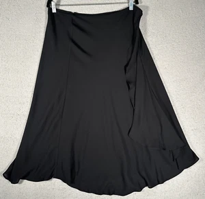 NWT DKNY Midi Length Master Pieces Skirt Women’s Size 14 Black Ruffle MSRP $89 - Picture 1 of 12