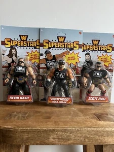 WWE Retro Kevin Nash, Scott Hall, Hollywood Hulk Hogan NWO Action Figures NEW - Picture 1 of 19