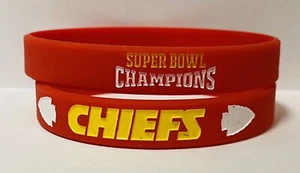 KANSAS CITY CHIEFS SUPER BOWL CAMPEONES Pulsera Estandarte Anillo - Imagen 1 de 1