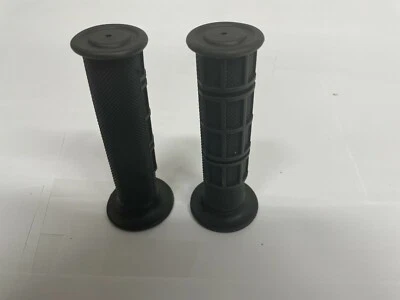 Kawasaki black closed end 1/2 waffle sport / street bike Grips 7/8" 125MM NEW - Image 1 of 4