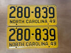 1949 North Carolina Pair # 280 839 Original 
