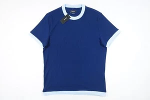ALFANI NAVY BLUE MEDIUM RIBBED HEAVY STRETCH TEE TSHIRT MENS NWT NEW - Picture 1 of 5
