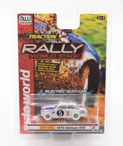 Auto World iWHEELS "CHASE" 1970 Datsun 510 Rally Xtraction ULTRA-G Slot Car - Picture 1 of 3