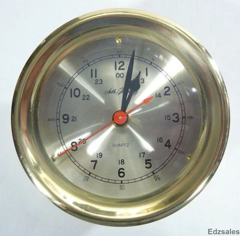 Seth Thomas Nautical Brass Ship's Clock maritime wall clock Cover