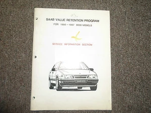Manual De Información Del Programa De Retención De Valor SAAB 9000 1986 1987 - Imagen 1 de 12