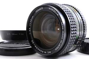 Minolta MC W.Rokkor-SG 28mm F3.5 MF Wide Angle Lens w/Hood NEAR MINT+ From Japan - Picture 1 of 15