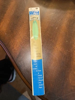 Vestido vintage Coats & Clark 12"/cuello cremallera 57-A verde oscuro del Nilo Foto 1 de 3