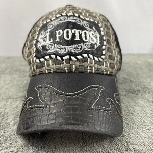 S.L. Potosi Cap Cowboy Charra Trucker Thrashed Embroidery Weave Mesh SnapBack - Picture 1 of 9