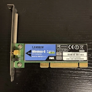 Cisco Linksys WMP54G. Wireless-G 2.4GHz 802.11g, PCI Network Adapter Card - Picture 1 of 4