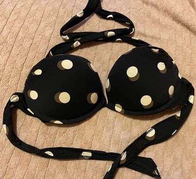 Coco Reef Polka-Dot Push Up Halter Bikini Top 36A/B/38A/B EUC - Image 1 of 4