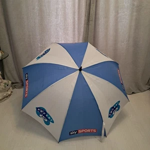 Vintage Soccer Am, Sky Sports Umbrella, Large Blue And White. From The Show. - Picture 1 of 12