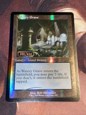 Watery Grave X1 Mtg Foil Retro Frame Nm Ravnica Remastered Serialized 369/500 - Image 1 of 2