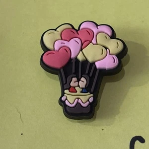 1 Pc Free Ship for Croc shoe Charm Jibbitz Heart Balloon Couple - Picture 1 of 2