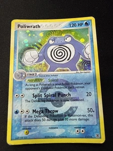 Poliwrath 11/112 Rojo Fuego Hoja Verde Holograma Inverso Raro Pokémon HP - Imagen 1 de 2