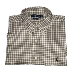 Ralph Lauren Long Sleeve Plaid Yarmouth Shirt Mens Size 17 1/2 - Picture 1 of 8