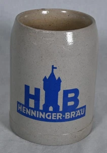 Vintage HB Henninger Brau German Pottery Salt Fired Beer Stein 0,5L - Bild 1 von 5