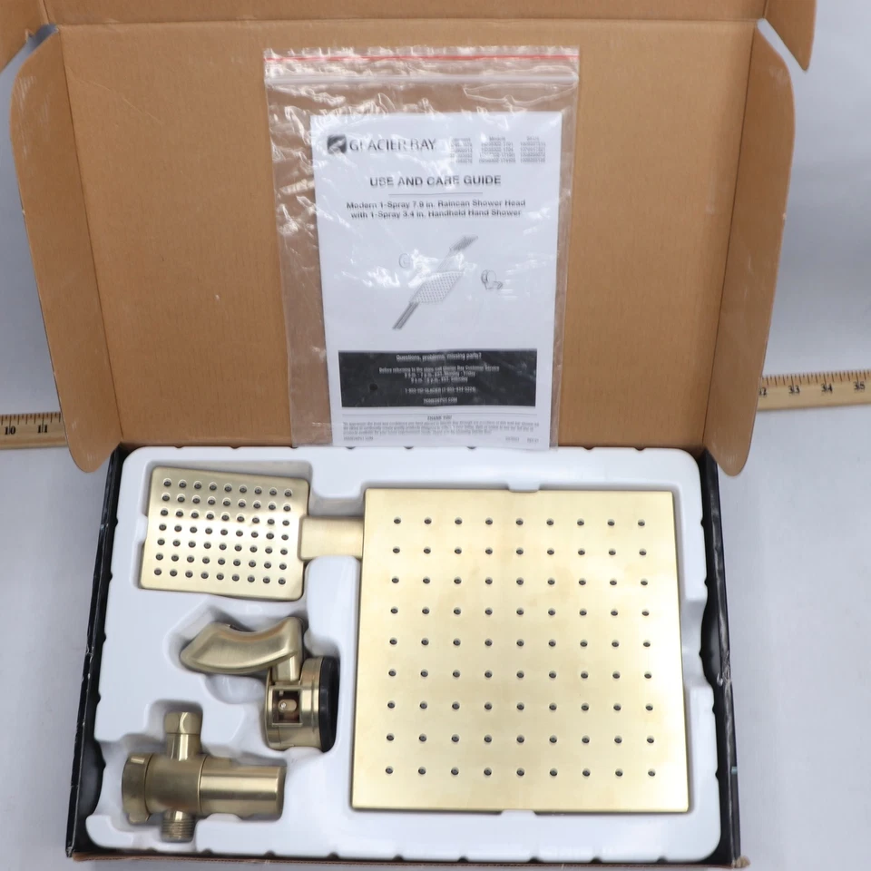 Cabezales de ducha fijos y portátiles Glacier Bay de doble bañera HD58302-174405 Foto 1 de 4