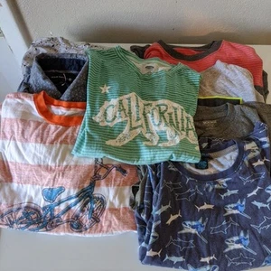 Boys t Shirt Hoodie Lot Size Med/Large 10/12 Lot Of 7 Ocean Current Bold Blue - Picture 1 of 17