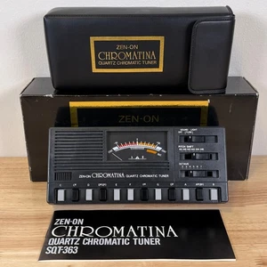 Vintage ZEN-ON Chromatina Quartz Chromatic Tuner DC 9V SQT-363 Japan Tested - Picture 1 of 16