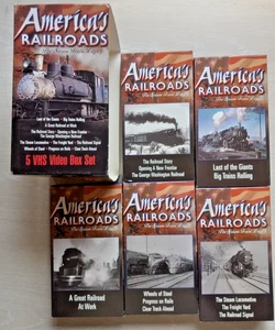 5 America's Railroads VHS - The Steam Train Legacy Box Set - Picture 1 of 8