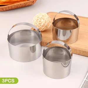 3pcs Roundkeksschneider mit Griff aus Edelstahlkreis Donut Cutter Cutter -lk - Picture 1 of 9