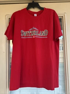 Switzerland T-Shirt, Swiss Alps Design, Swiss Red Tee, Switzerland Souvenir - Picture 1 of 8