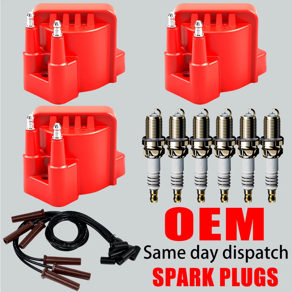 3X Bobina de encendido de alto rendimiento OEM y bujías y cables para Chevy Buick 3,8 L Foto 1 de 4