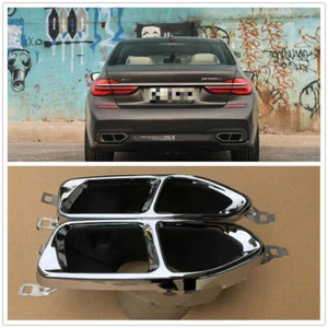 Car Rear Exhaust Muffler Pipe For BMW 7 Series M Sport G11 G12 2016-2019 Silver - Picture 1 of 4