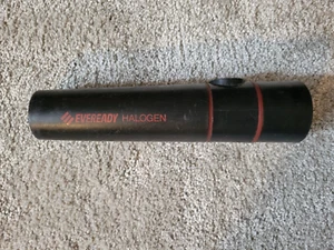 Vintage Eveready Halogen Plastic Flashlight 2 D-Cell - Black - 8-1/2" - Working - Picture 1 of 6