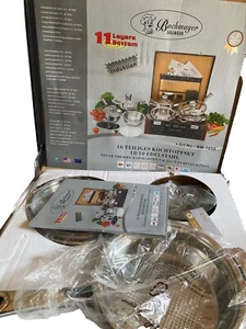 16 Piece Bachmayer Solingen 18/10 Stainless Steel Cookware Set in Suitcase - Picture 1 of 10
