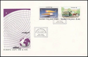 FINNLAND - 1988 EUROPA CEPT / TRANSPORT & COMMUNICATION - FDC - Bild 1 von 4