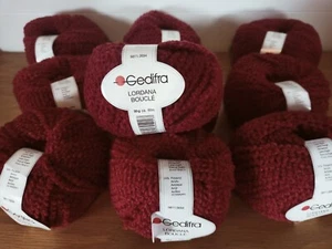 Gedifra Lordana Boucle Yarn x 10 50g Balls 76% New Wool Made In Italy 600m Total - Picture 1 of 6