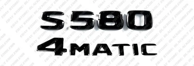 Gloss Black Emblem Trunk for Mercedes-Benz S580 4Matic W140 W220 W221 W222 W223 - Image 1 of 4