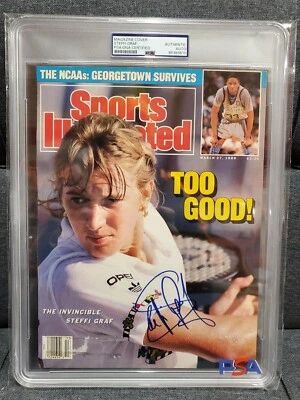 1989 Sports Illustrated Cover Steffi Graf signed auto PSA/DNA Crisp Signature - Image 1 of 4