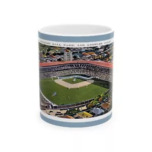 Vintage Ceramic Mug, Wrigley Field Ballpark Postcard - Los Angeles - Picture 1 of 6
