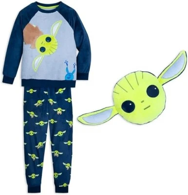 NWT DISNEY STAR WARS MANDORLORIAN THE CHILD YODA PJ BOYS PAJAMAS SET WITH PILLOW - Image 1 of 4