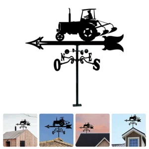 Windrichtungsanzeiger Dachwesathervane Outdoor Wetterfahne Garten Stake Traktor - Bild 1 von 9